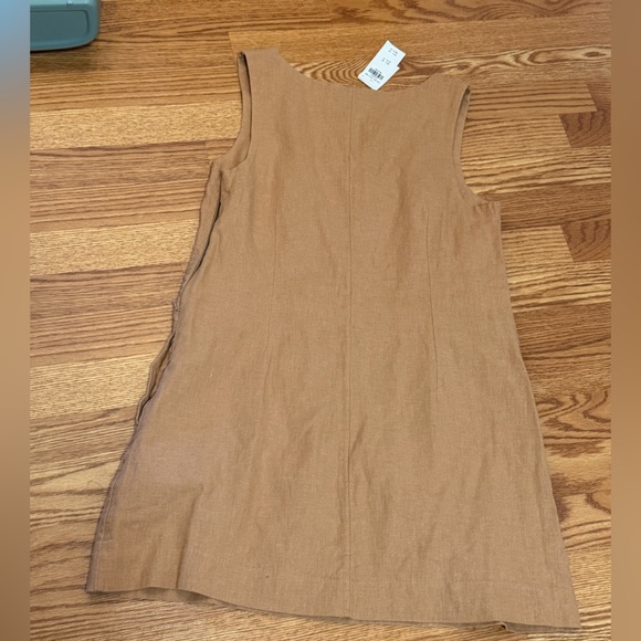 Abercrombie & Fitch, Sleeveless Tan Linen mini dress - Picture 2 of 8